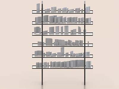 Gypsum Coving Display Rack With Multiple Shelves And Various Design Styles 3d model