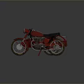 Vintage Red Motorcycle With Open Sidecar And Shiny Chrome Details On Dark Backdrop