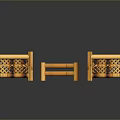 Bamboo Armchair Set Featuring Traditional Handcrafted Design And Wooden Structure For Comfortable Seating