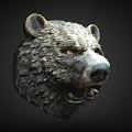 Detailed Bear Head Animal Wall Decor Sculptural Design For Home Decoration