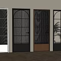 Different Design Hinged Doors With Glass Panels Arched Tops And Various Colors