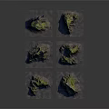 Garden Landscape Terrain Models In Various Shapes With Green Vegetation Cover