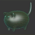 Cute Light Green Rounded Cat Shaped Furniture Design For Home Decor