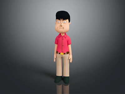Men's Uncle Greasy Uncle Male Handsome Male Young Juvenile Male Role 3d model