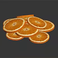 Fresh Vibrant Sliced Oranges Stacked On Dark Background For Healthy Fruit Snack