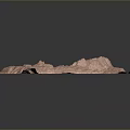 Modern Decorative Pink Map Wall Art With Intricate Terrain And Mountain Patterns