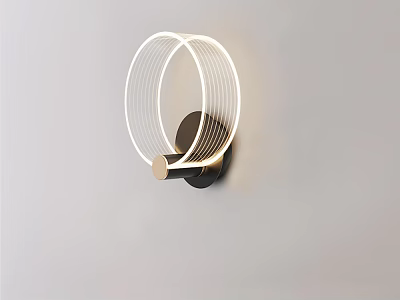 Modern Minimalist Wall Sconce With Ring Shape LED Light Design For Home Decor 3d model