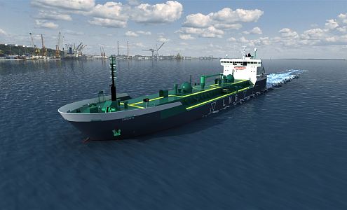 modern freighter 3d model