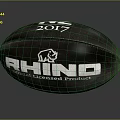 Black RHINO 2017 Rugby Ball With Official Licensed Product Logo