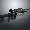Tactical Sniper Rifle With High Precision Scope And Military Style Durable Build Design