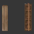 Wooden Storage Furniture Collection With Bookshelves Cabinets And Blackboard Panel Design