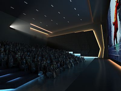 Modern Cinema 3d model