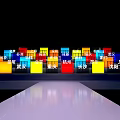 Colorful LED Modular Commercial Equipment Displaying Multiple City Names For Exhibition