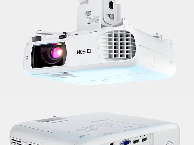 High Performance EPSON Projection Monitoring System With HD Image For Office And Home 3d model