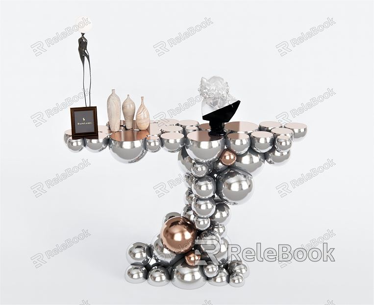 Post-modern end view table decoration table side table side table decoration plaster like ball table side cabinet device table model