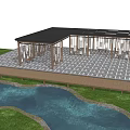 modern gallery frame landscape gallery frame structure grid gallery frame rest gallery frame 3d model