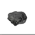 Natural Gray Rock With Rough Surface Texture In Outdoor Natural Setting 3d model