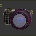 Sony Digital Camera With Black Body And Professional Detachable Lens Design