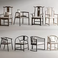 Various Traditional And Modern Armchairs With Wooden Frames And Upholstered Seats