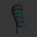 Medieval Weapon Leather Arm Guards With Brown Straps And Lacing Details