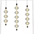 Modern Pendant Lights With Transparent Glass Globes And Multiple Spherical Hanging Design