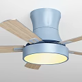 Black Modern Ceiling Fan With LED Light And Silent Blades For Home Use