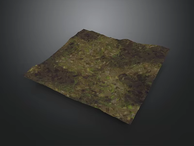 Park Landscape With Green Grass Natural Texture And Outdoor Scenic View 3d model