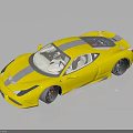 Yellow Convertible Sports Car With Silver Stripes And Sleek Exterior Design