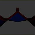 Traditional Chinese Architecture Roof Design Featuring Blue Tiles And Red Curved Edges