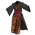 Ancient Samurai Clothes 3d model