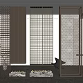 Modern Metal Partition Screens With Geometric Patterns For Interior Decor