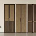 Sophisticated Minotti Wardrobe Doors With Wooden And Rattan Panel Designs For Modern Interiors