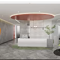 Modern Reception Office Reception Area 3d model