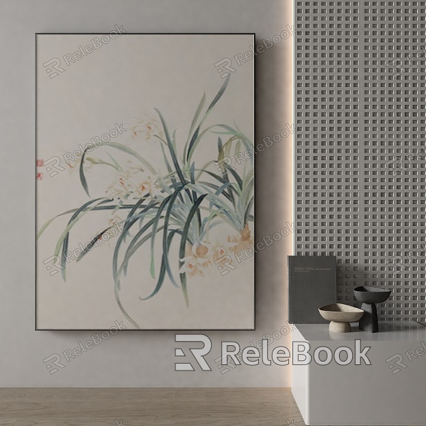 Modern plant painting decorative painting model