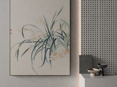 Modern plant painting decorative painting model