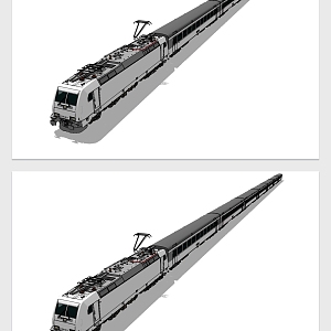 modern train rail car 3d model