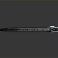 Futuristic Scythe Weapon With Blue Glowing Core And Metallic Handle Design