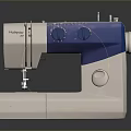 Novelty White And Blue Household Electric Sewing Machine With Functional Design