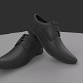 Black Leather Lace Up Dress Shoes For Formal Events Classic Style Design