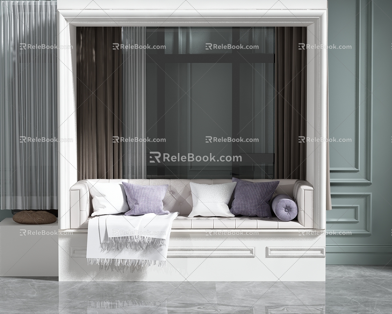 Modern Bay Window 3d model