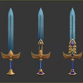 Ancient Sword Game Sword Magic Sword Magic Sword Magic Sword Magic Sword Magic Sword Officer Sword 3d model