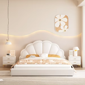 Modern Cream Style Bedroom Cream Bedroom 3d model