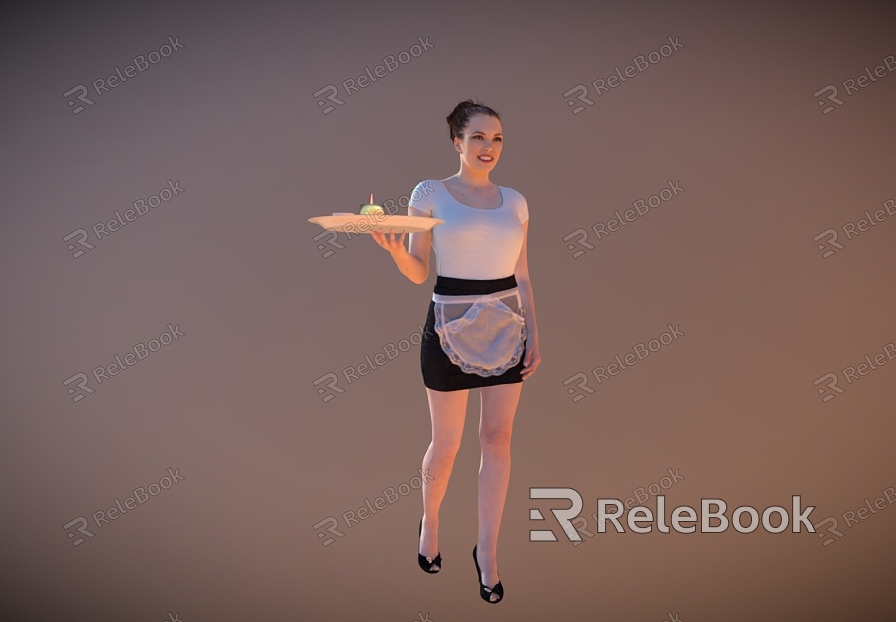 Western Restaurant Waitress model