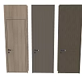 Modern Flush Doors in Three Colors with Wooden Texture for Interior Design