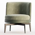 Modern Single Sofa With Beige Fabric Upholstery And Black Metal Legs