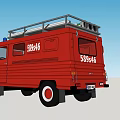 Red Fire Truck With Roof Equipment For Emergency Response Services