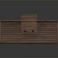 Natural Wood Outdoor Bench Featuring Center Table And Armrests Modern Design