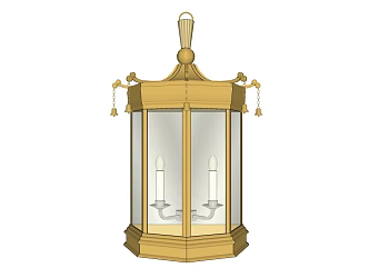 Candlestick lamp 3d model