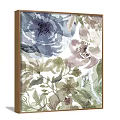 Watercolor Botanical Paintings Set With Purple Pink Green Floral Patterns Artworks