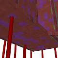 Reinforced Steel Building Component With Vertical Horizontal Bars For Structural Support 3d model